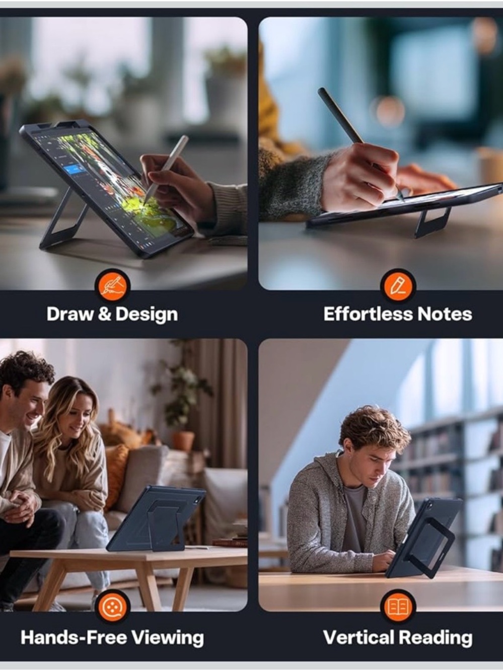 Ostand K1 Guardian for iPad Pro 13 inch Case 2025 M5 & 2024 M4 903-lb2 - Picture 5 of 8